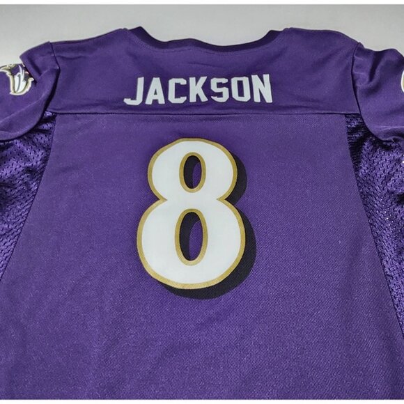 NFL Team Apparel Women's Baltimore Ravens #8 Lamar Jackson Jersey - Picture 6 of 7